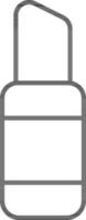 Lipstick Icon In Black Outline. vector