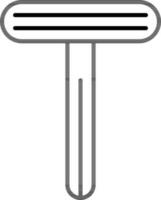 Isolated Razor Icon In Black Line Art. vector