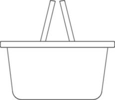 Illustration of Basket Icon In Flat Style. vector