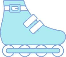 BlueAnd White Color Roller Skate Icon. vector