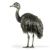 Ostrich isolated on white background, generate ai photo