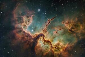 Capturing the stunning details of the Eagle Nebula, a star-forming region that includes the famou, generate ai photo