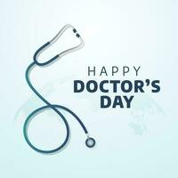 doctor's day design template for celebration. stethoscope vector design. happy doctor's day.