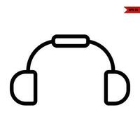 earphone line icon vector
