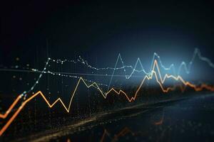 A wave of connecting lines and dots the concept of big data and technology abstract background with dynamic wave with , generate ai photo