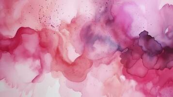 Pink gold ink luxury abstract background, marble texture, fluid art pattern wallpaper, paint mix underwater wavy spots and stains, generate ai photo