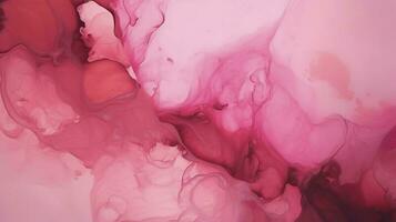 Abstract alcohol ink texture marble style background pink and gold texture, Pink abstract alcohol ink background fluid watercolor, generate ai photo