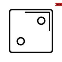 dice line icon vector