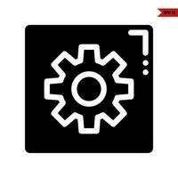 setting in frame glyph icon vector