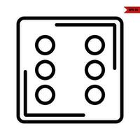 dice line icon vector