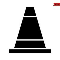 traffic cone glyph icon vector