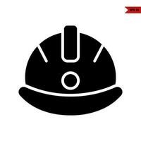 helmet construction glyph icon vector