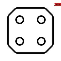 dice line icon vector