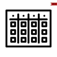 calendar line icon vector