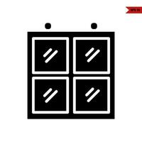 window glyph icon vector