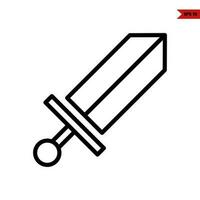 sword line icon vector