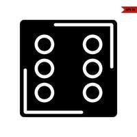 dice glyph icon vector