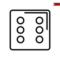 dice game line icon vector