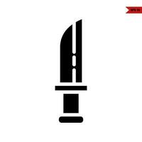 knife glyph icon vector