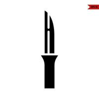 knife glyph icon vector