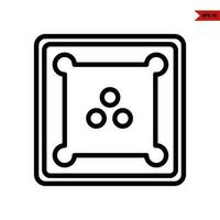 ball in table billiard line icon vector