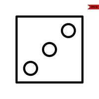 dice game line icon vector