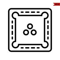 ball in table billiard line icon vector