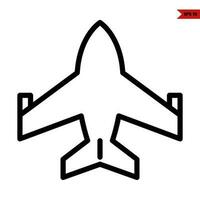 airplane game  line icon vector