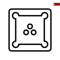 ball billiard in table line icon vector