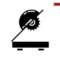 saw glyph icon vector