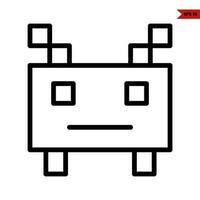 robot line icon vector