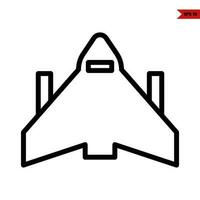 airplane game line icon vector