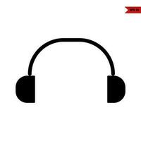 earphone glyph icon vector