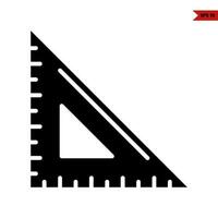 triangle ruler glyph icon vector