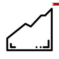 chart line icon vector