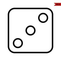 dice  game line icon vector