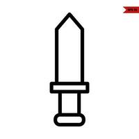 sword line icon vector