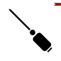 screwdriver glyph icon vector