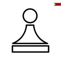 chess line icon vector