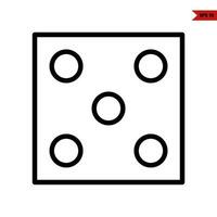 dice game line icon vector
