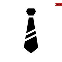 tie worker glyph icon vector