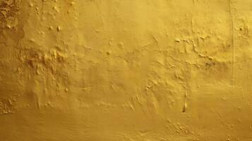 dorado Roca antiguo fondo, Clásico amarillo pared modelo textura con arañazos en antiguo afligido Clásico diseño, generar ai foto