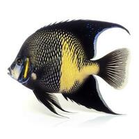 Angelfish isolated on white background, generate ai photo