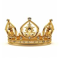 Golden crown isolated. Illustration photo