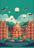 Poster for Indian Independence Day. Illustration photo