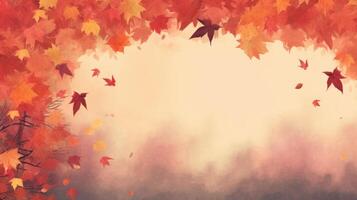 Autumn falling leaves background. Illustration photo