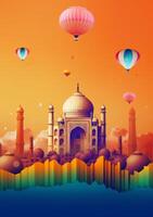 Poster for Indian Independence Day. Illustration photo