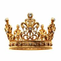 Golden crown isolated. Illustration photo