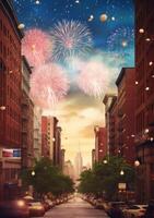 Poster for USA holiday background. Illustration photo