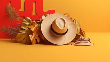 Summer mockup background. Illustration photo